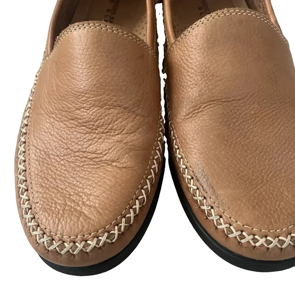 Giorgio Brutini LE Glove Tan Pebbled Leather Loafers Men’s Size US 8.5 M